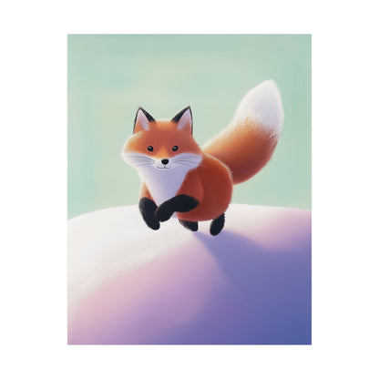 Playful Fox  - Whimsical Animals Wall Art - Cute Animal Posters -  Love Foxes - Vertical Poster