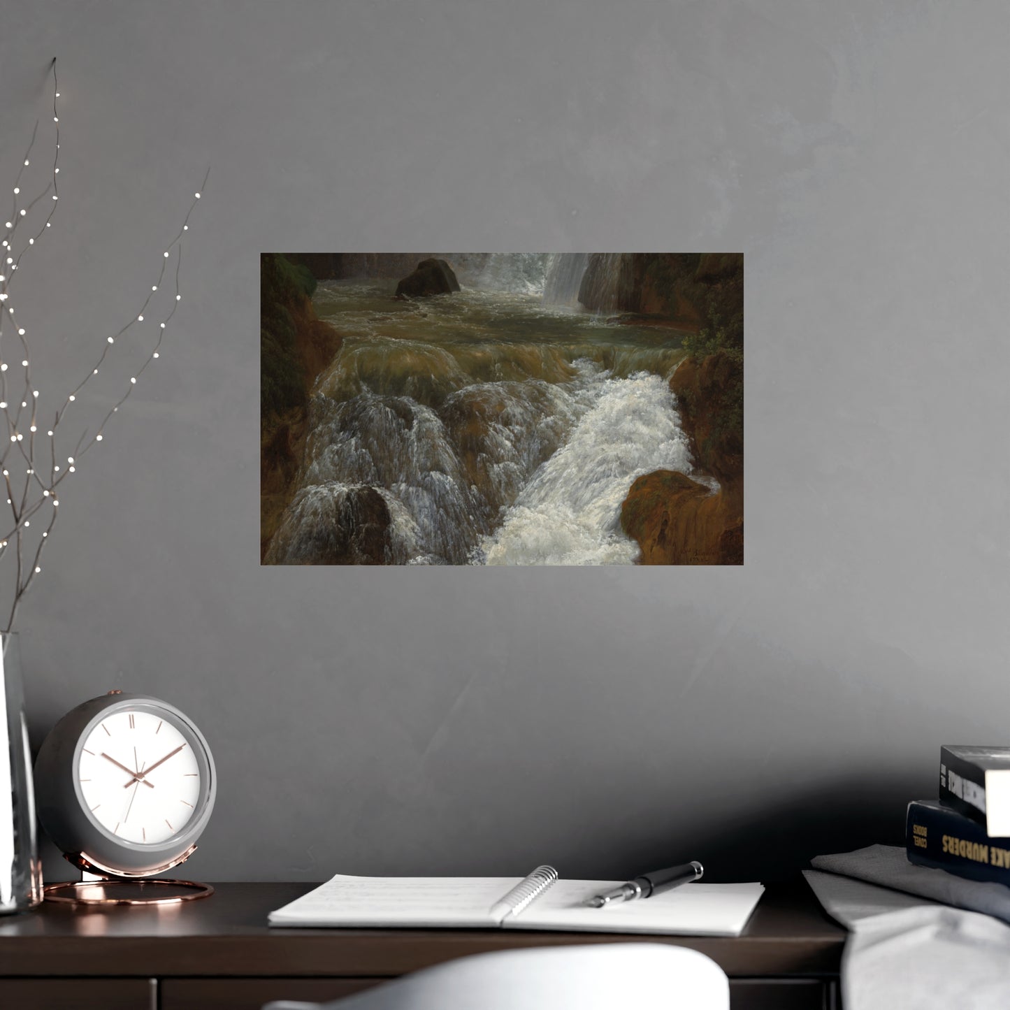 Waterfalls at Tivoli - Italian Landscape Fine Art Poster