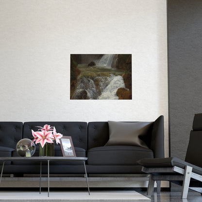 Waterfalls at Tivoli - Italian Landscape Fine Art Poster