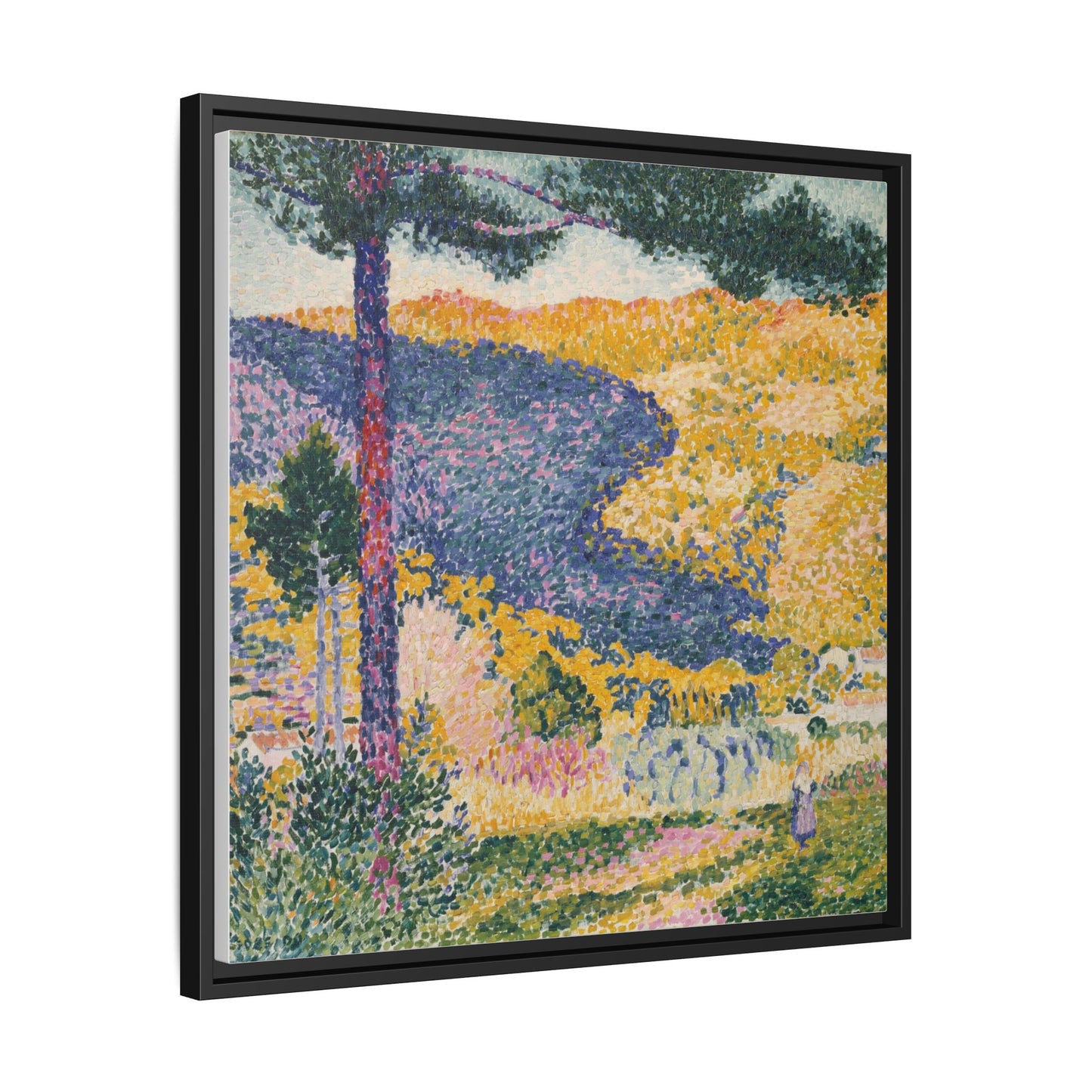 Valley with Fir Shade on the Mountain - Museum Collection - Framed Canvas Print