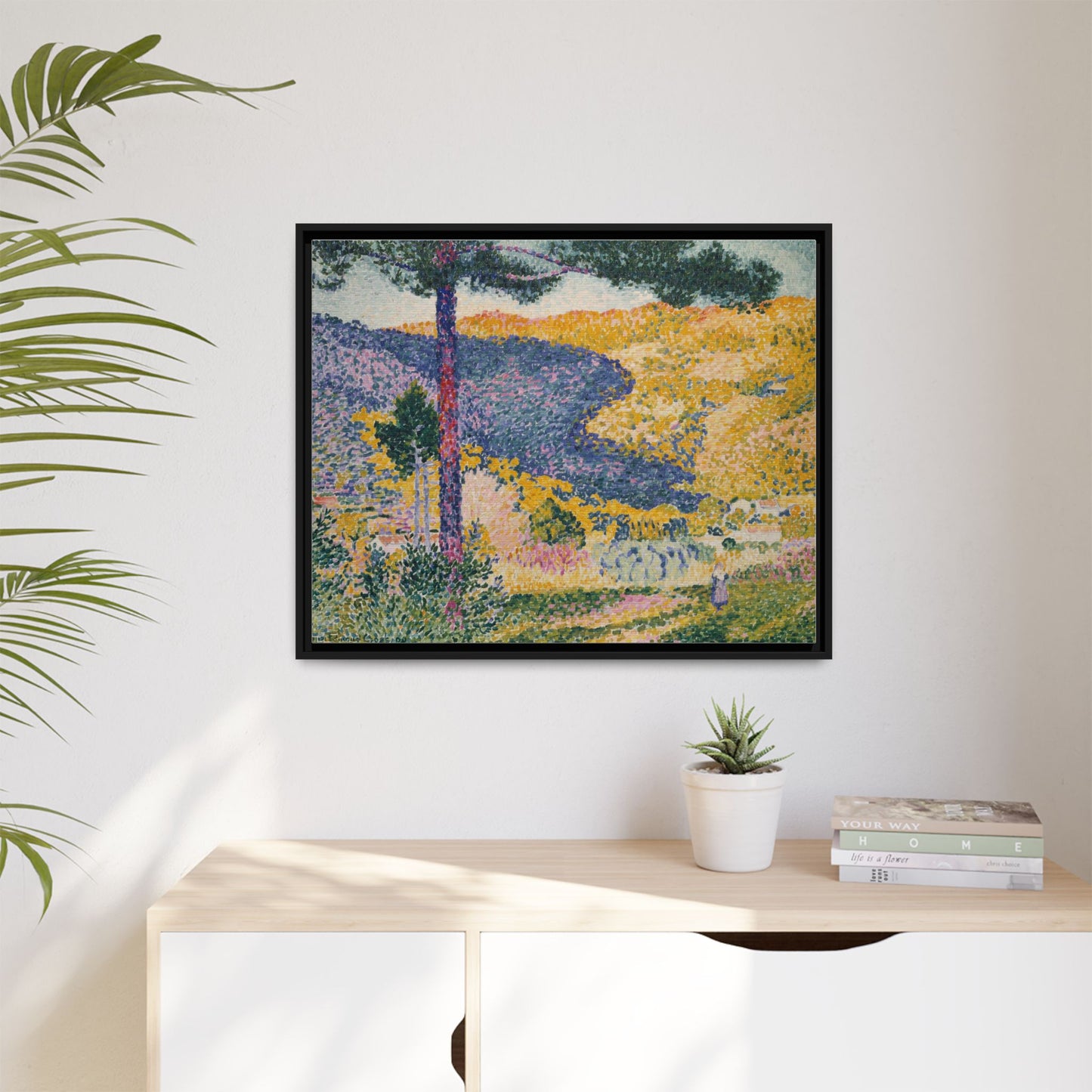 Valley with Fir Shade on the Mountain - Museum Collection - Framed Canvas Print