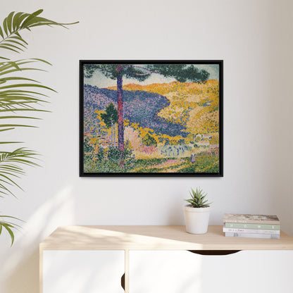 Valley with Fir Shade on the Mountain - Museum Collection - Framed Canvas Print