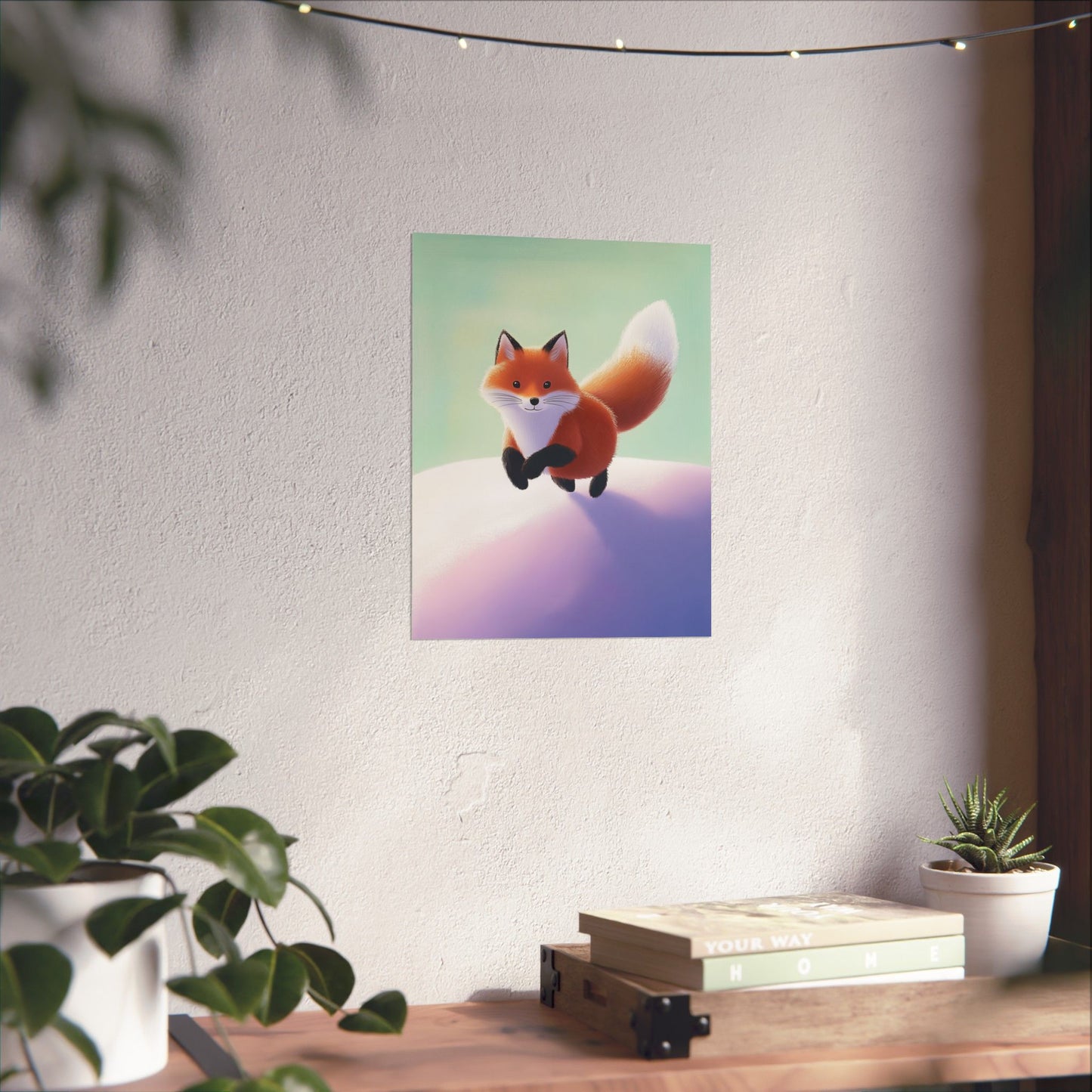 Playful Fox  - Whimsical Animals Wall Art - Cute Animal Posters -  Love Foxes - Vertical Poster
