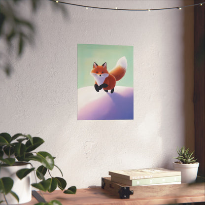 Playful Fox  - Whimsical Animals Wall Art - Cute Animal Posters -  Love Foxes - Vertical Poster