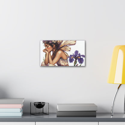 Iris You Were Here - Flowers & Fairies Collection - Fine Art Print on Canvas