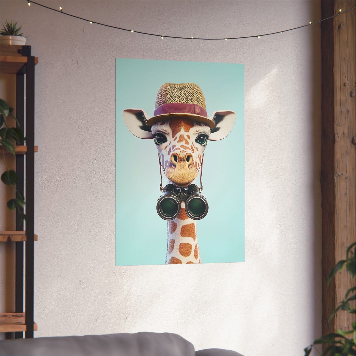 Adventure Awaits - His & Hers Giraffe Fine Art Prints (II) - Whimsical Animals - Wall Art -  Fine Art Prints - Home Décor