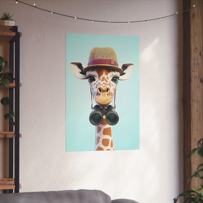Adventure Awaits - His & Hers Giraffe Fine Art Prints (II) - Whimsical Animals - Wall Art -  Fine Art Prints - Home Décor