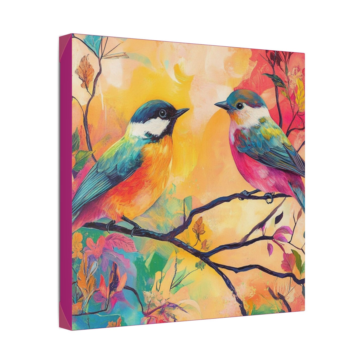 Love Birds in Paradise - Fine Art Print - Wall Art - on Canvas