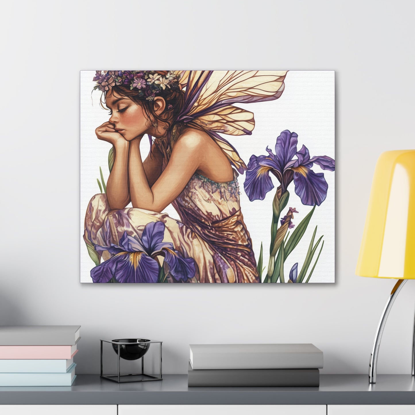 Iris You Were Here - Flowers & Fairies Collection - Fine Art Print on Canvas