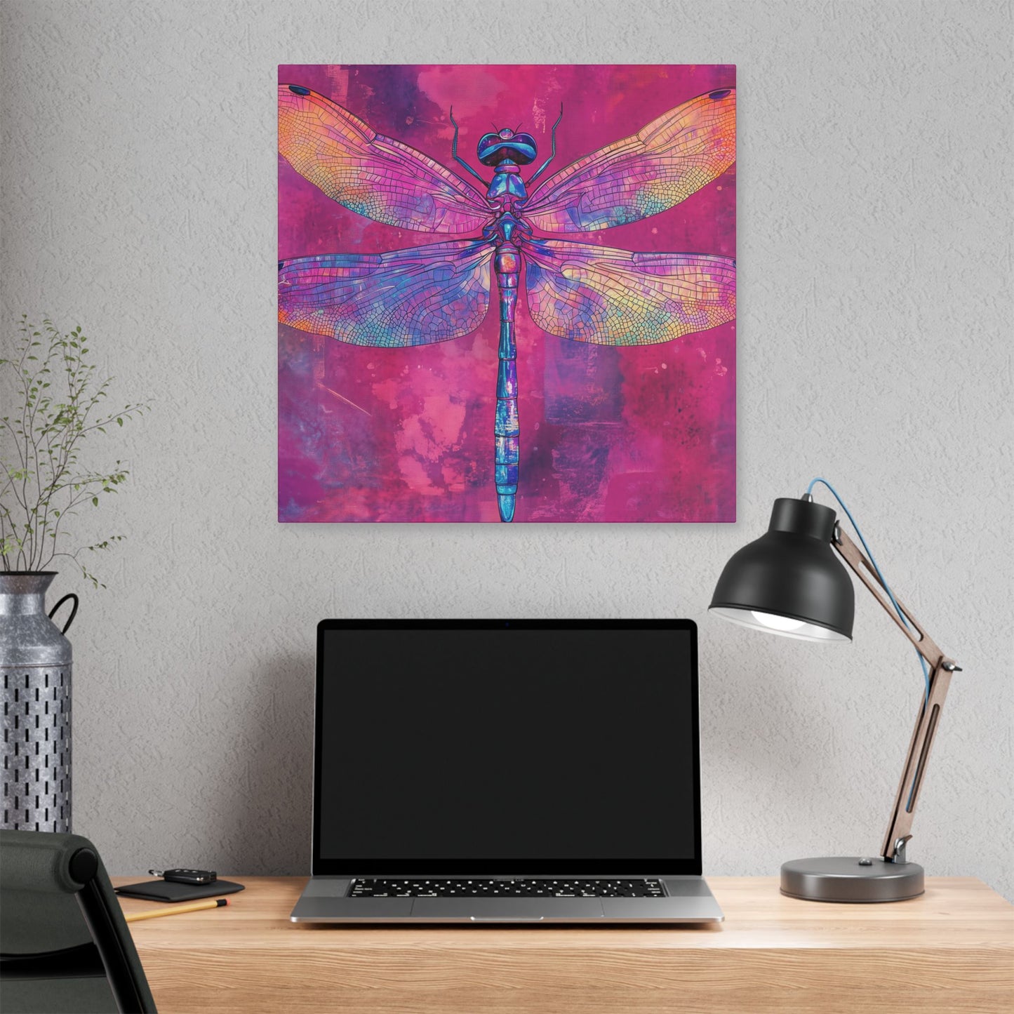 Vibrant Dragonfly - Secret Garden Series -  Fine Art Print on Canvas