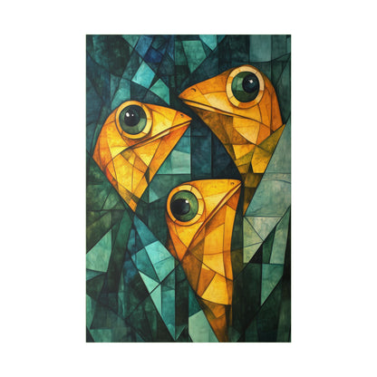 If We Don't Move Maybe They Won't See Us - Garden Friends - Fine Art Print on Canvas