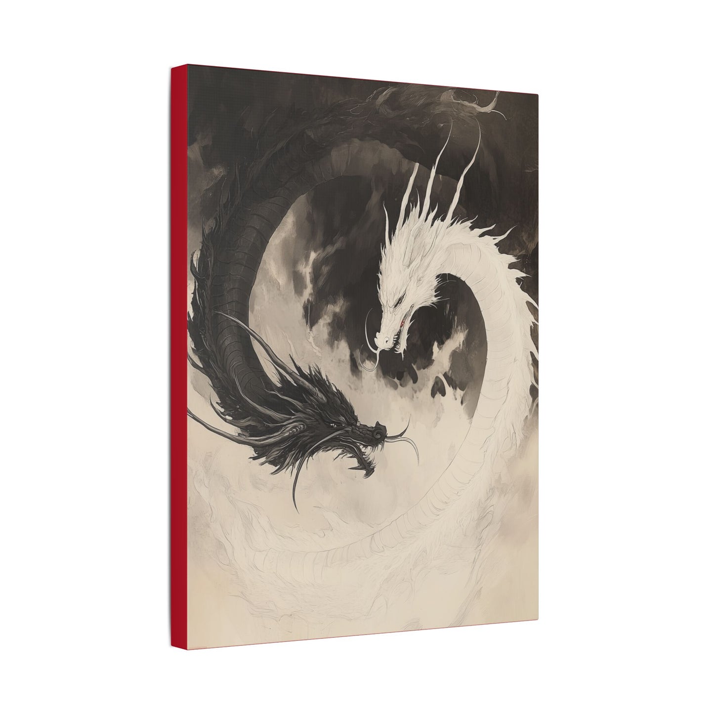 Yin & Yang - Dragon Art Collection -  Fine Art Print on Canvas