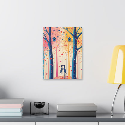Little Love Birds - Delight in Nature Series - Fine Art Print on Canvas