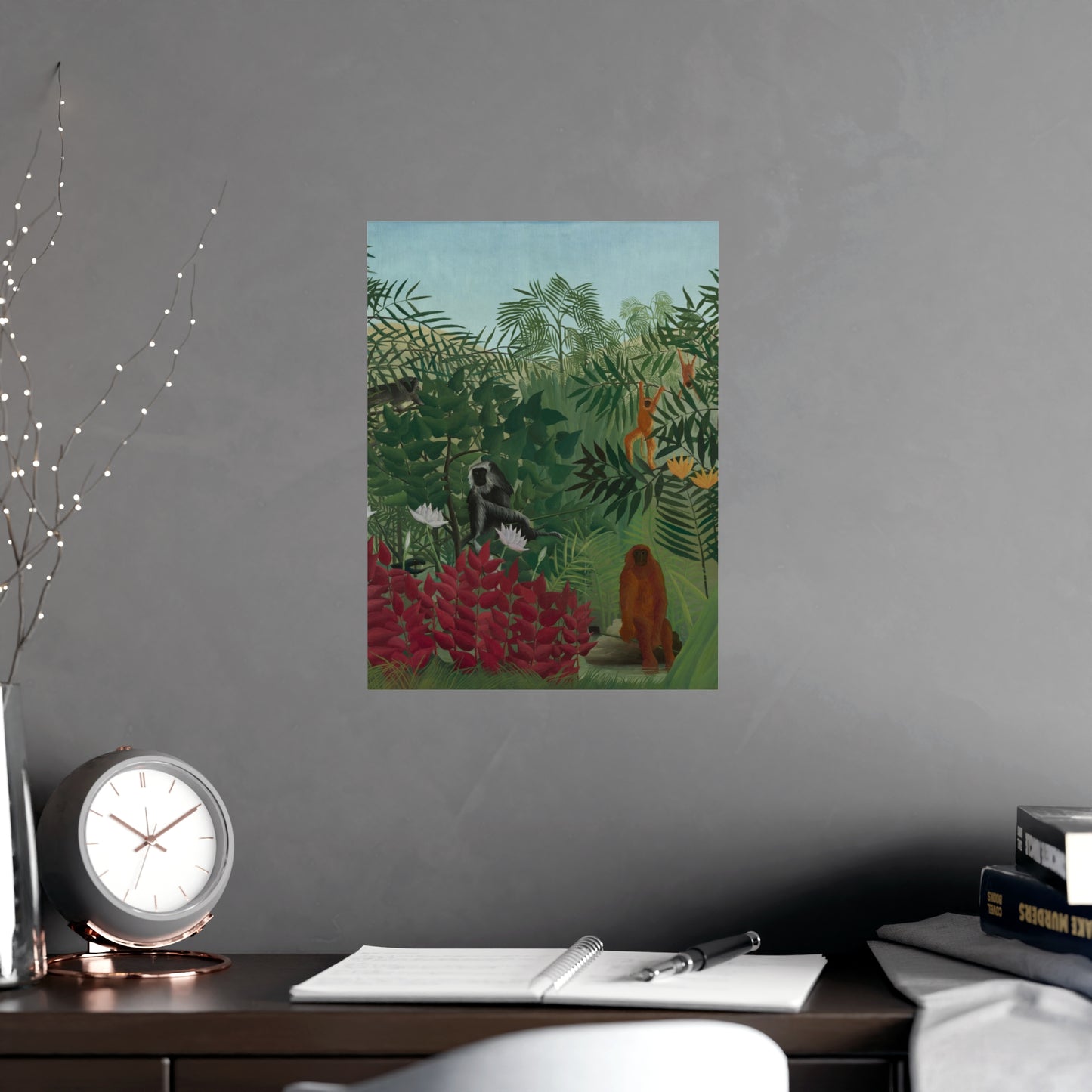 Tropical Forest with Monkeys - Rousseau Fine Art Poster