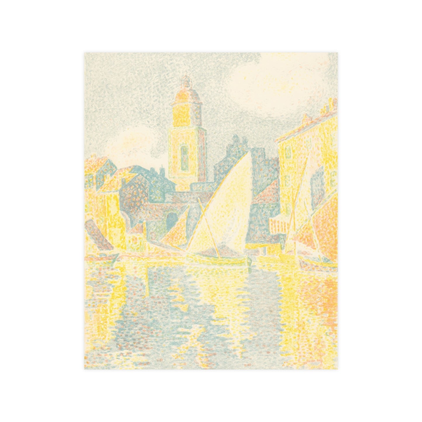 Port of Saint-Tropez - Signac Pointillist Fine Art Poster