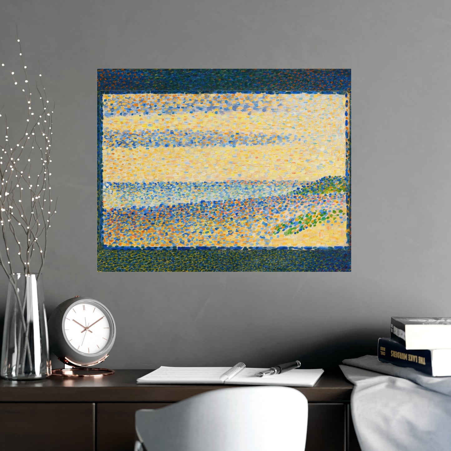 Seascape at Gravelines - Seurat Pointillist Fine Art Poster