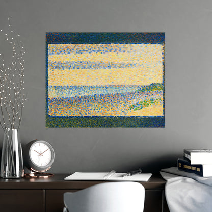 Seascape at Gravelines - Seurat Pointillist Fine Art Poster