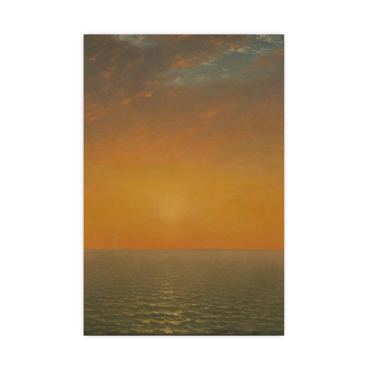 John Frederick Kensett : Sunset on the Sea (1872) - Museum Collection - Fine Art Print