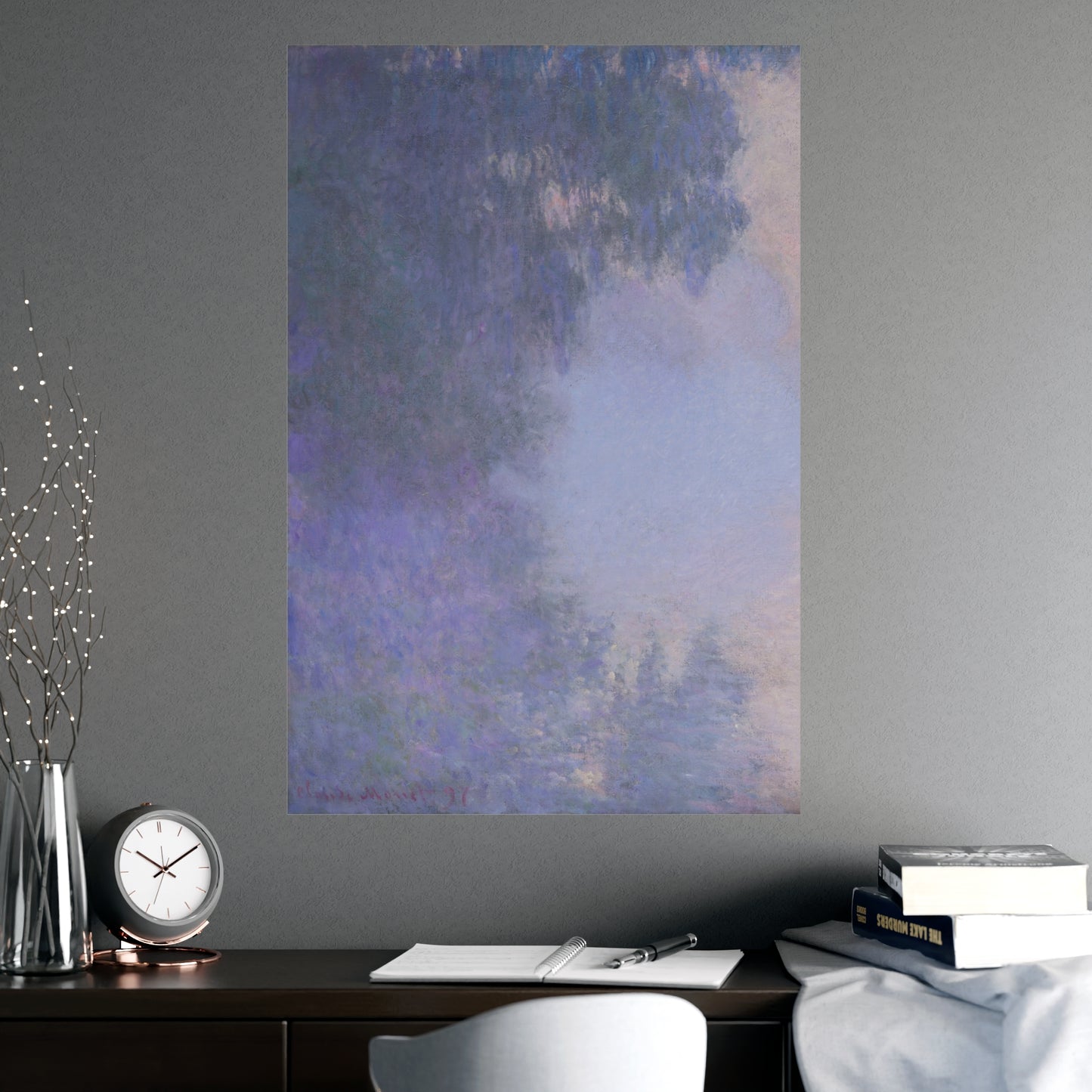 Branch of the Seine near Giverny in Mist - Monet Fine Art Poster