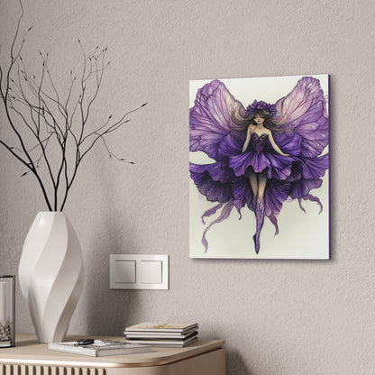 A Violet Affair - Fairies & Flowers Collection - Wall Art - on Canvas