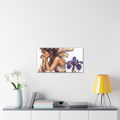 Iris You Were Here - Flowers & Fairies Collection - Fine Art Print on Canvas