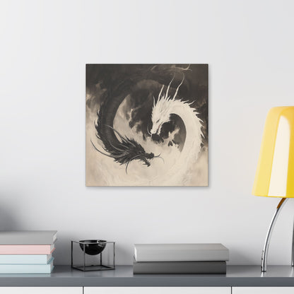 Yin & Yang - Dragon Art Collection -  Fine Art Print on Canvas
