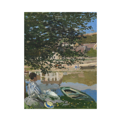 On the Bank of the Seine at Bennecourt - Monet Fine Art Poster