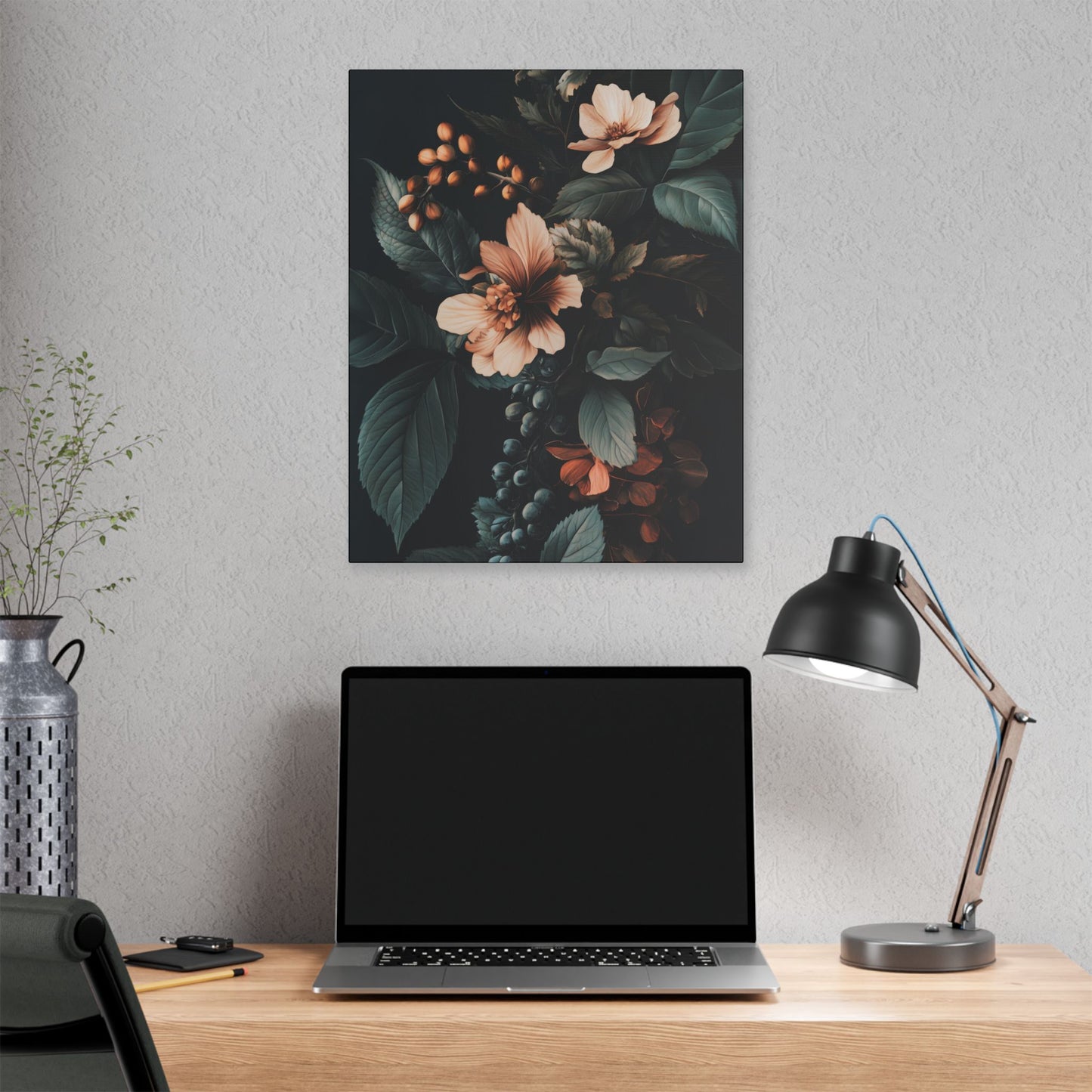 Evergreen Moody Botanical -Secret Garden Series  - Fine Art Print on Canvas