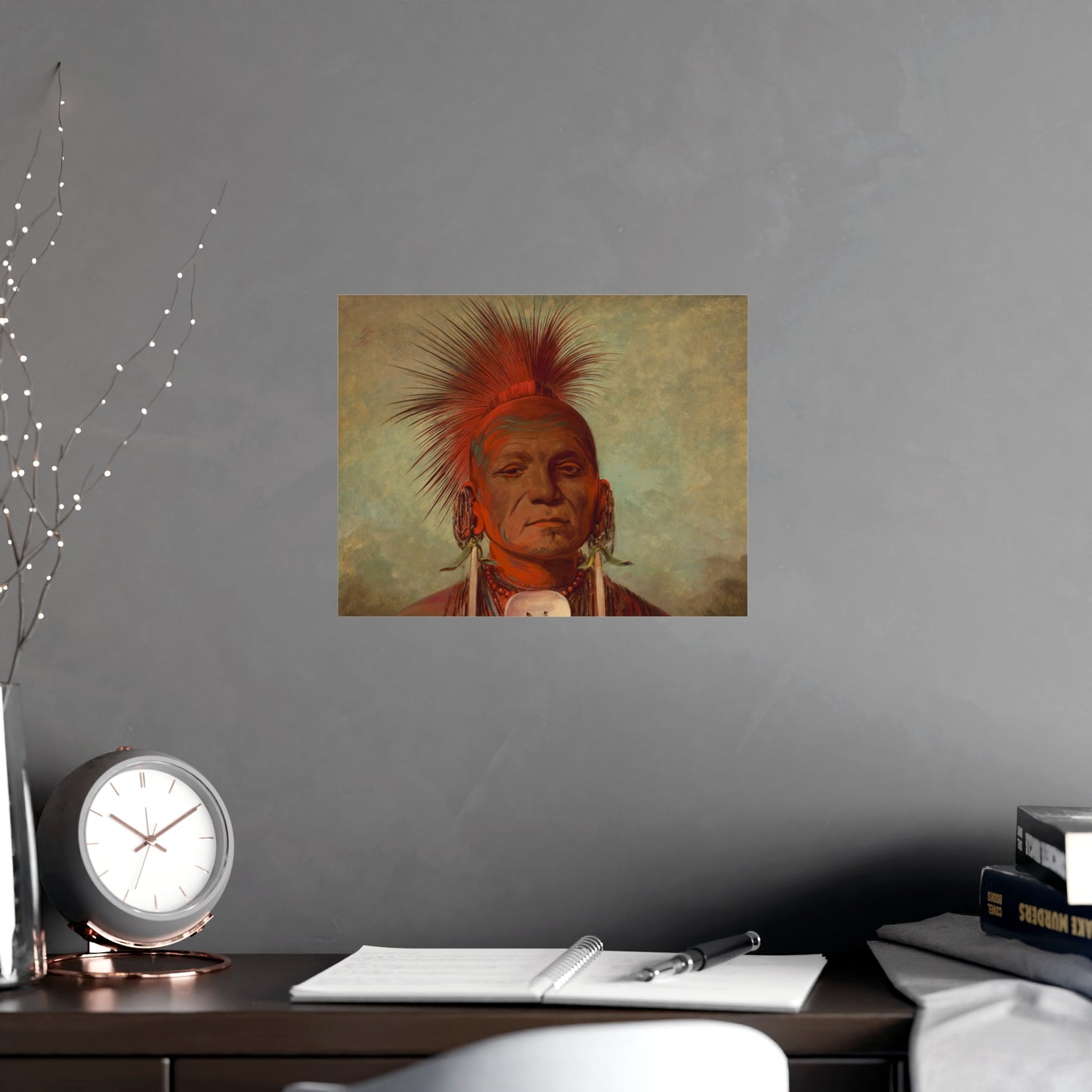 Iowa Medicine Man Portrait - George Catlin - Fine Art Poster