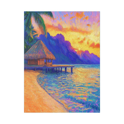 Mornings are Better on Vacation  - Fine Art Print on Canvas
