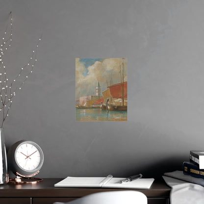Shipping Along the Molo Venice - Canaletto Fine Art Poster