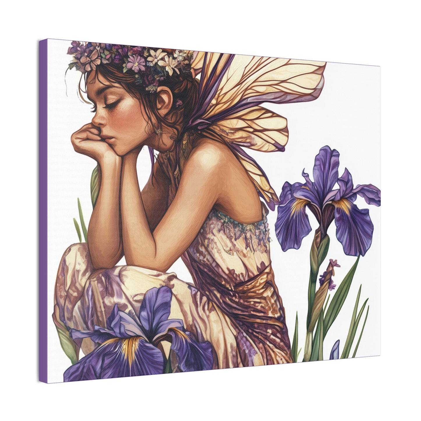 Iris You Were Here - Flowers & Fairies Collection - Fine Art Print on Canvas