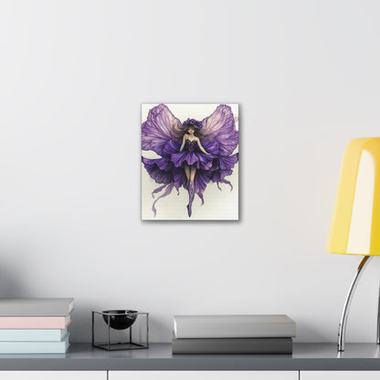 A Violet Affair - Fairies & Flowers Collection - Wall Art - on Canvas