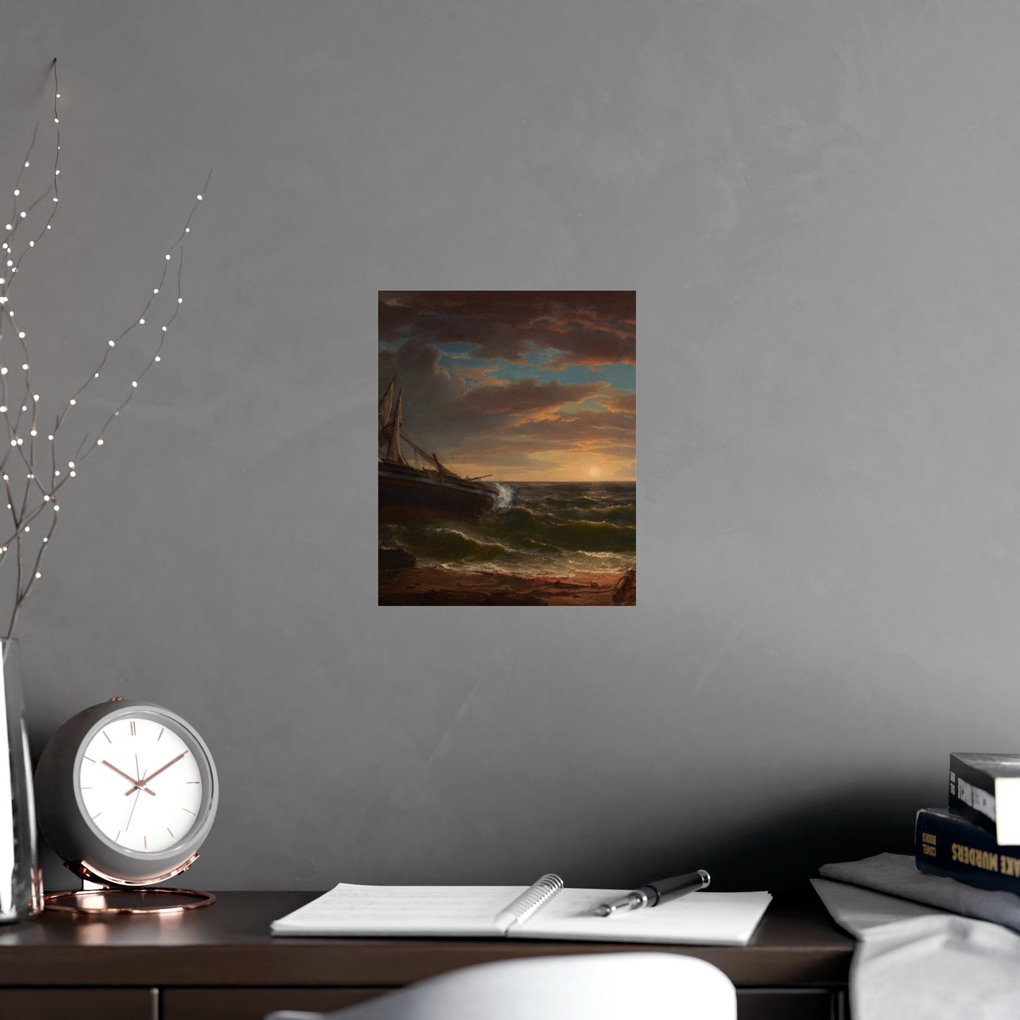 The Stranded Ship - Maritime Drama Fine Art Poster