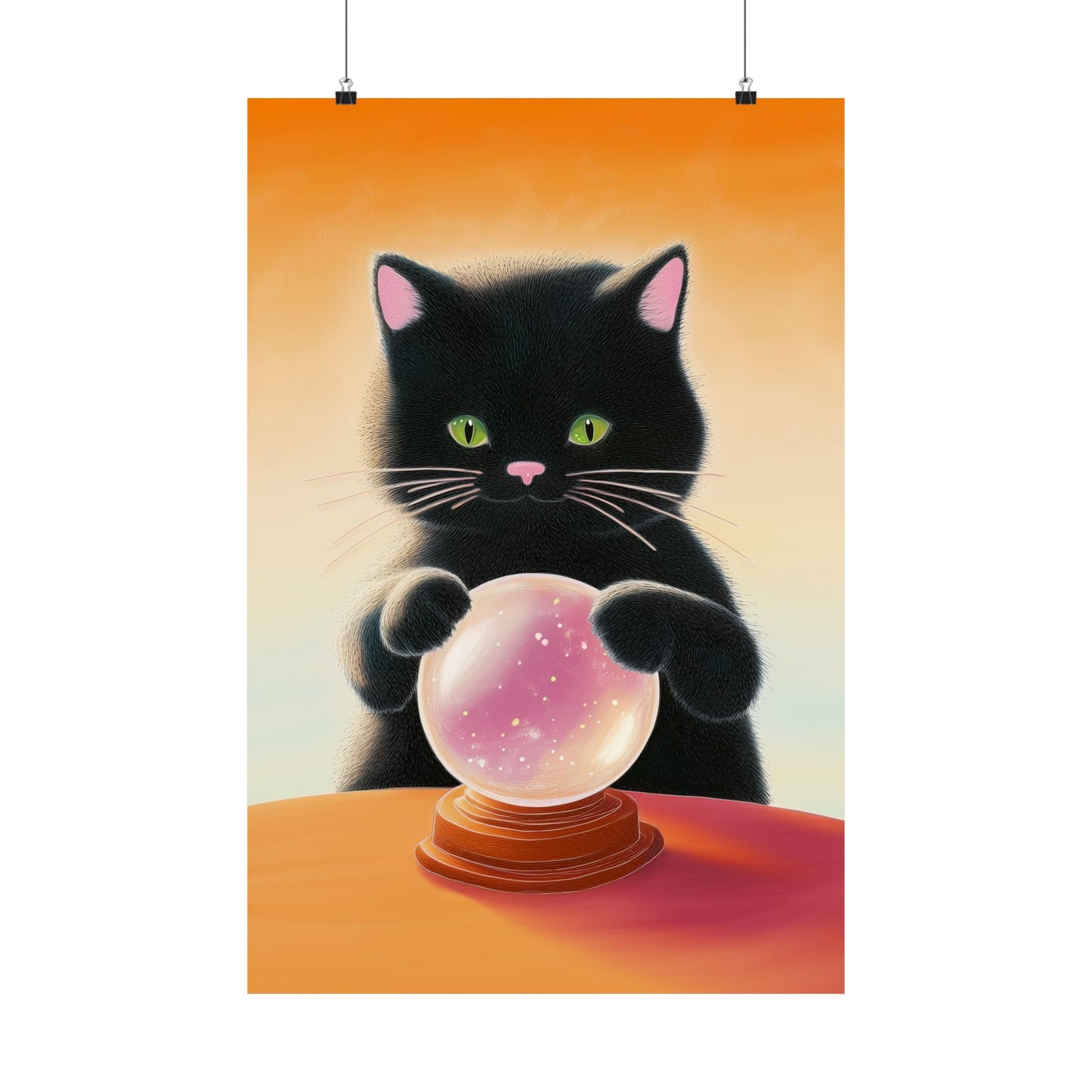 Fortune Telling Cat - Fine Art Print - Whimsical Animals - Posters - Art for Cat Lovers - Wall Art