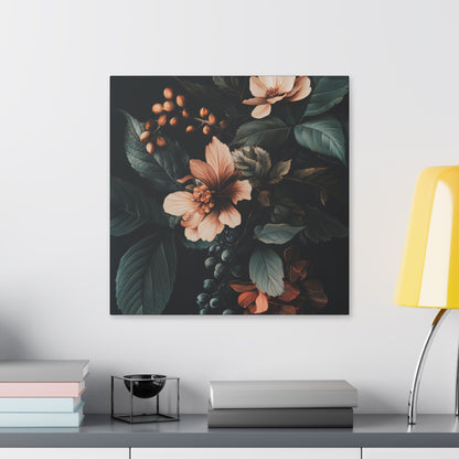 Evergreen Moody Botanical -Secret Garden Series  - Fine Art Print on Canvas