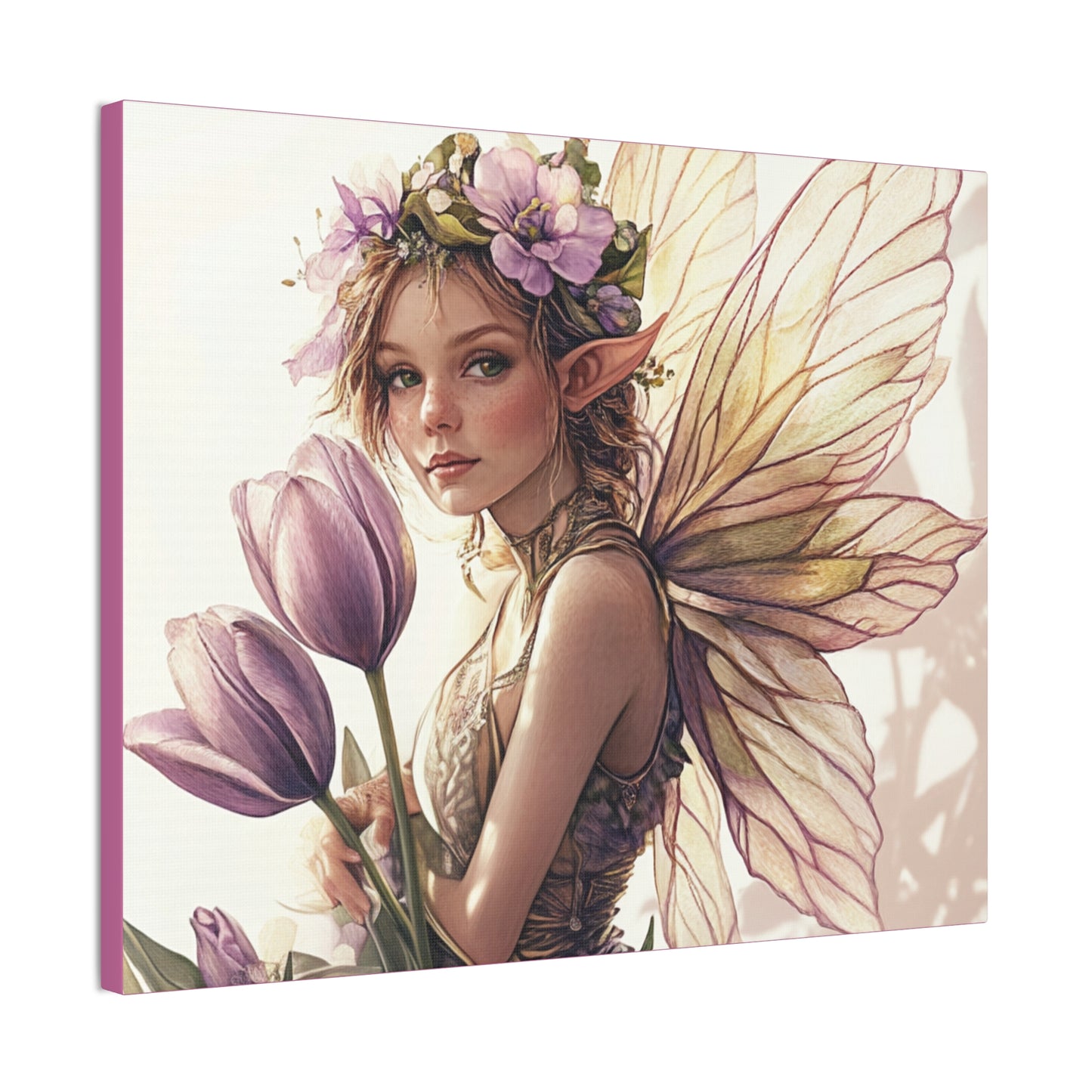 Tuesdays are for Tulips - Flowers & Fairies Collection - Fine Art Print on Canvas