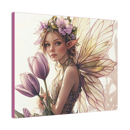 Tuesdays are for Tulips - Flowers & Fairies Collection - Fine Art Print on Canvas
