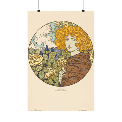Jealousy - Classic Art - Fine Art Print - Vintage Floral Art Print - Matte Vertical Poster - Art Noveau Posters