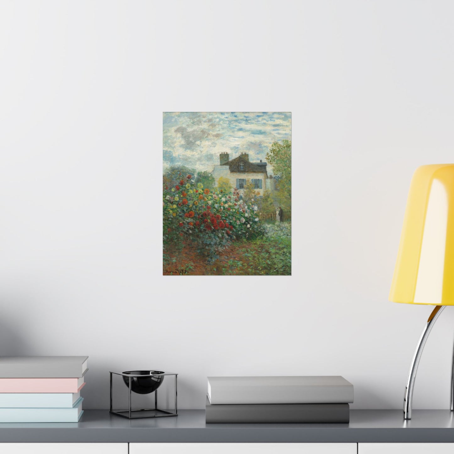 Monet - Artist's Garden at Argenteuil Fine Art Print