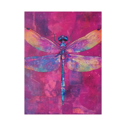 Vibrant Dragonfly - Secret Garden Series -  Fine Art Print on Canvas