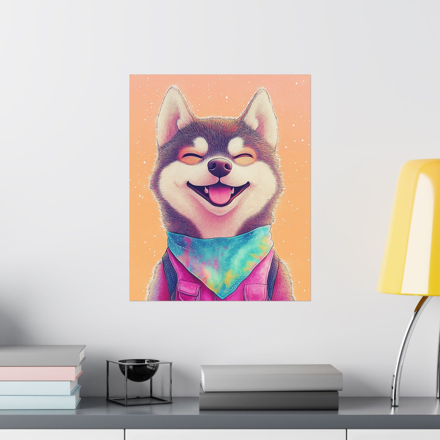 Shiba Inu So Happy - Matte Vertical Poster - Brighten Your Space with Joy - Love Dogs - Wall Art