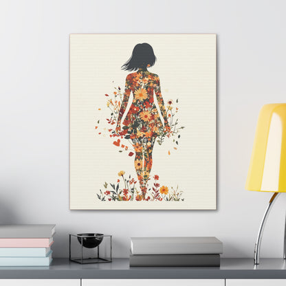 You Belong Among the Wildflowers  - Flower Girl - Print on Canvas