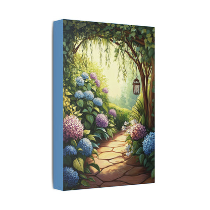 Hydrangea Courtyard - Secret Garden Series - Fine Art Print on Canvas