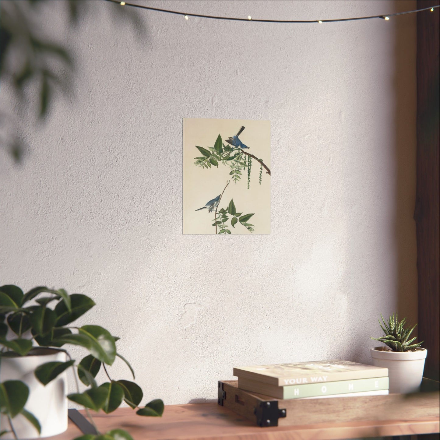 Vintage Bluebirds Botanical Print - Nature-Inspired Art - Matte Vertical Poster with Bluebirds