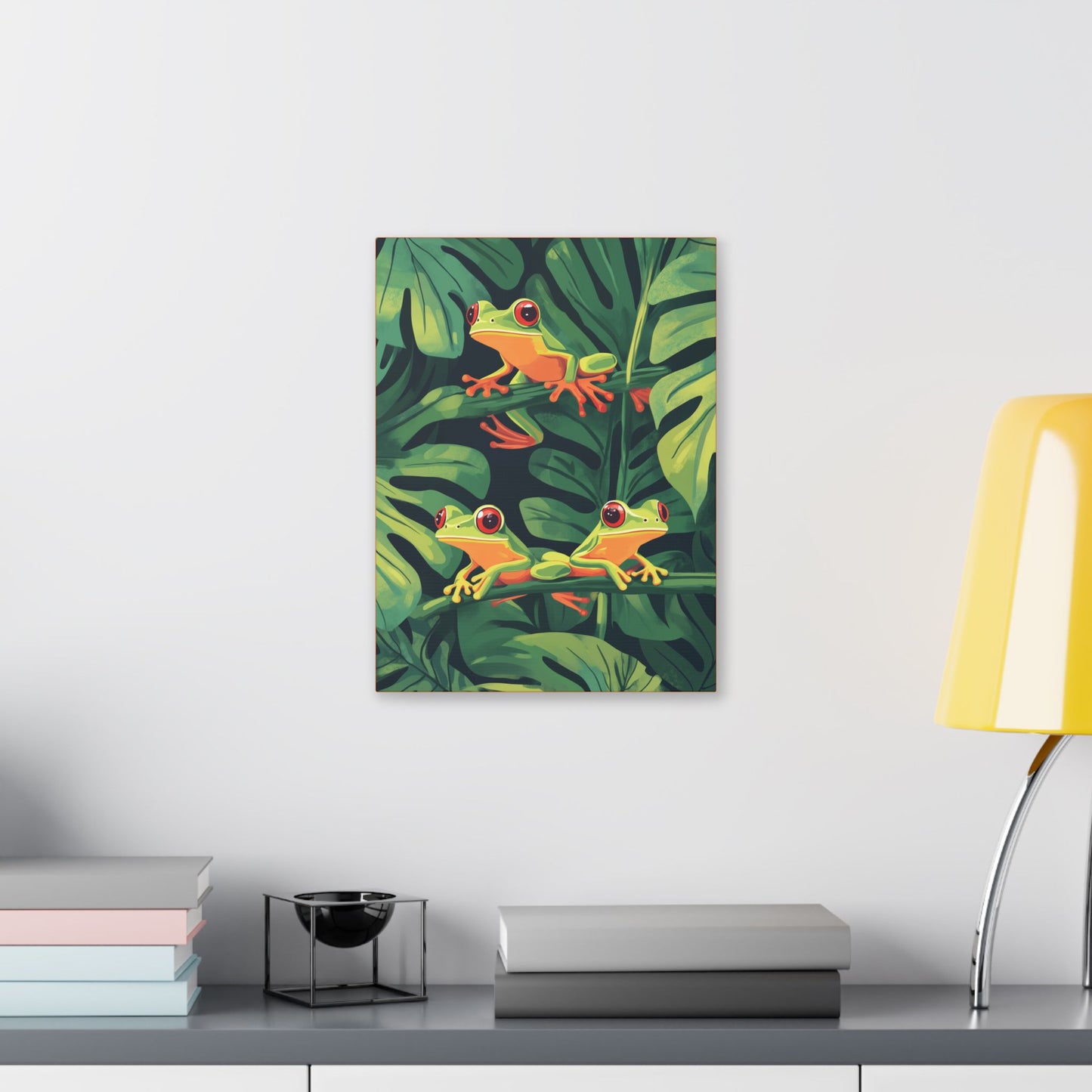 Tree Frog Trio - Garden Friends Series - Fine Art Print on Canvas