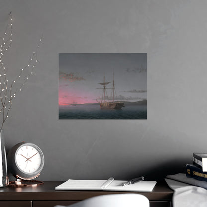 Lumber Schooners at Evening Penobscot Bay - Maritime Fine Art Poster