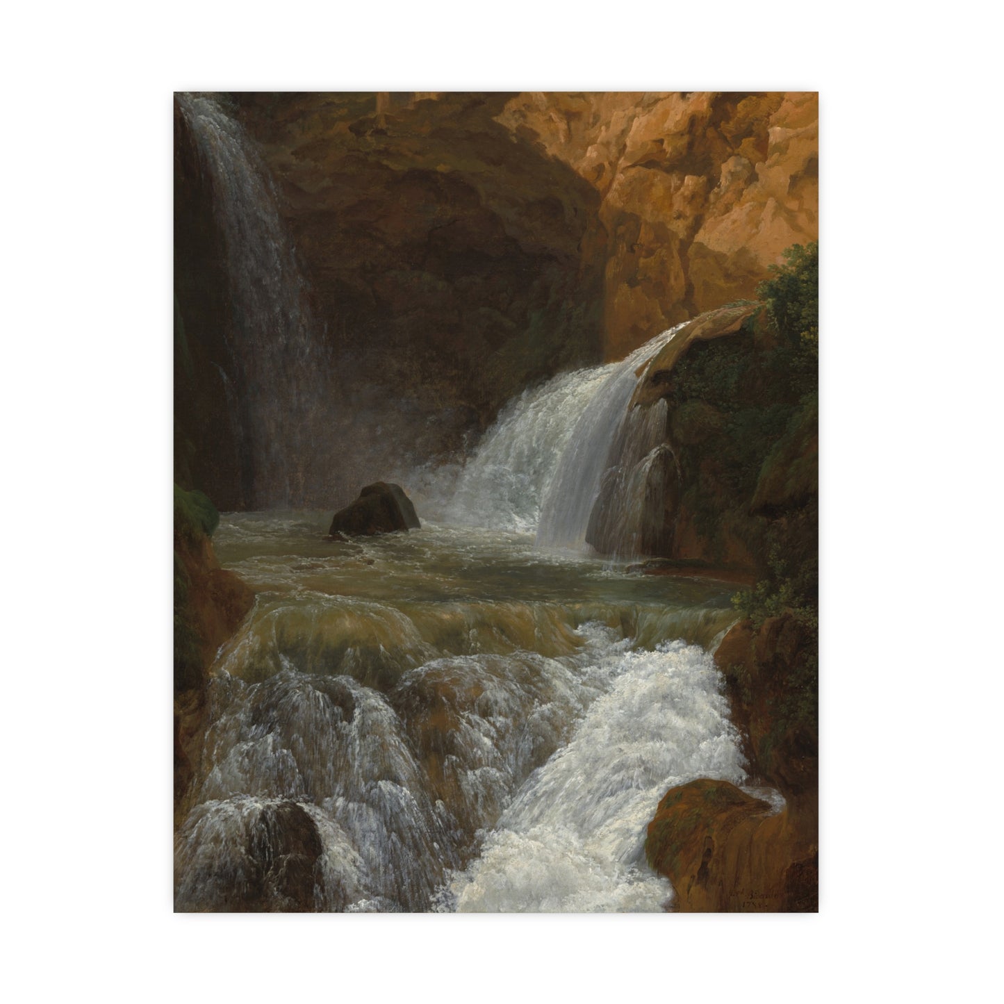 Waterfalls at Tivoli - Italian Landscape Fine Art Poster