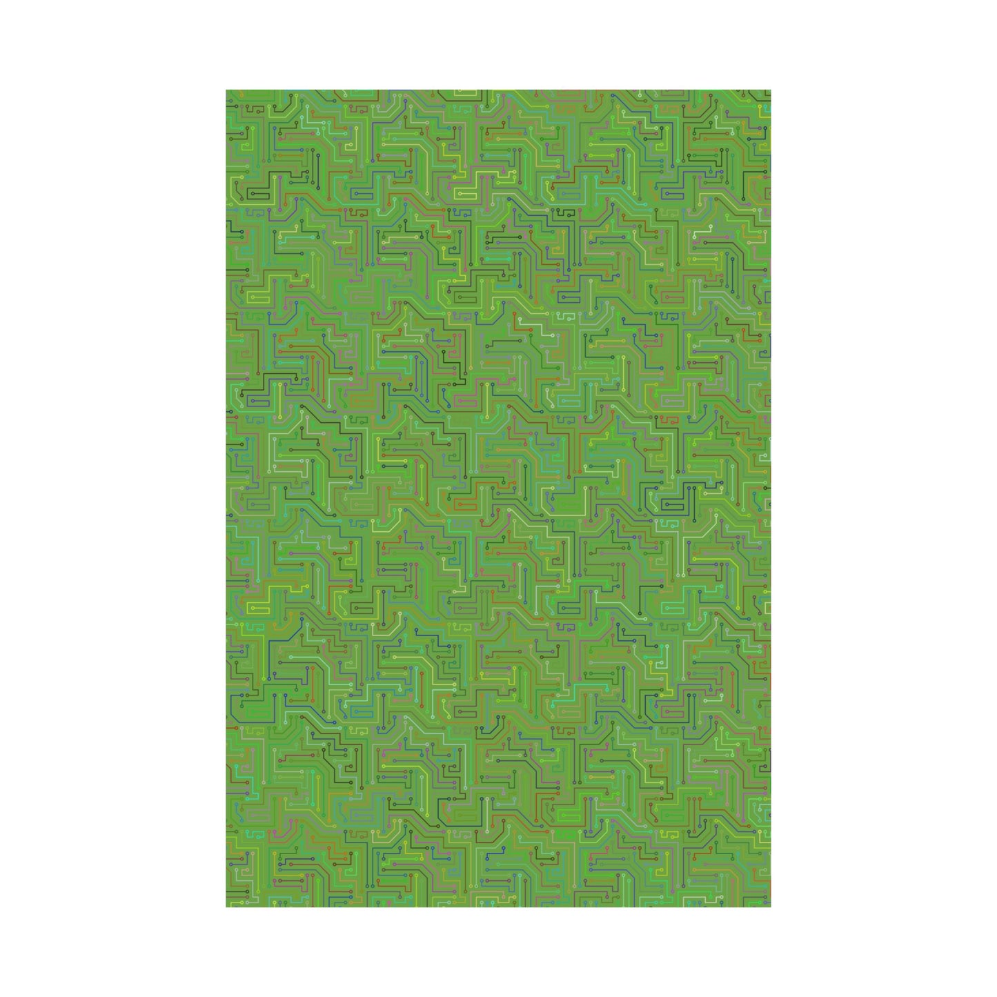 Circuit Board Art Print - Multi-color - Tech- Vertical Poster - Modern Wall Art