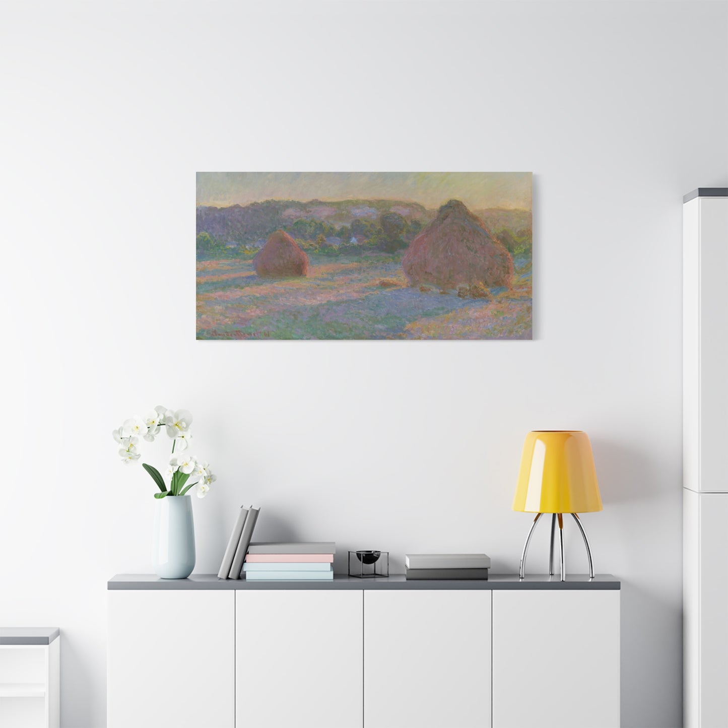 Claude Monet - Fields of Wheat Fine Art Canvas Print